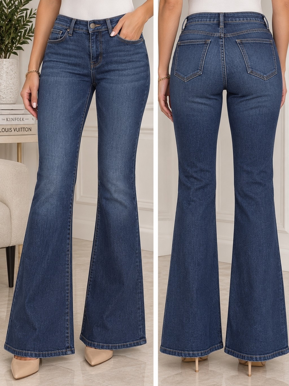 American Eagle Outfitters Dark Blue Flare Jeans